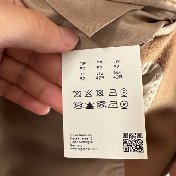 Hugo Boss Men Slim Fit Cashmere Button Down Coat - Picture 7 of 11